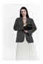 Volda Collar Detail Anthracite Blazer - 2