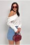 Women's Button Detail Asymmetric Neck Long Sleeve Design Shirt - 2