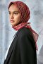 وشاح قطني ناعم باللون الكرز والمرجان والبيج بنمط هندسي خفيف الوزن 90x90 - 6