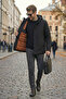 Slim Fit Waterproof Detachable Hooded Quilted Warm Winter Black Coat - 3