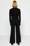 Women's Bottom Top Modern Design Mock Neck Crop Knitwear Top and Long Tube Leg Knitwear Pants Set Comfortable - 6