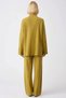 Women's Ribbed Textured Button Detailed Turn-Down Collar Knitwear Sweater and Wide-Leg Pants Set Stylish - 6