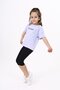 Girl's Printed Crew Neck Short Sleeve T-Shirt - 3