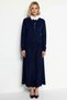 Women's Buttoned Crew Neck Cardigan and Long Pleated Knit Skirt Two-Piece Set Comfortable Casual - 4