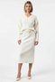 Women's Top and Bottom Oversized Hair Braid Patterned Knitwear Sweater and Midi Skirt Two-Piece Set Winter Season Comfort - 5