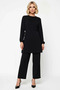Women's Top and Bottom Aerobin Tunic Pants Set with Eyelet Tie Detail Comfortable Stylish Everyday Wear Choice - 5