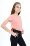 Girls' Crew Neck Short Sleeve Asymmetrical T-Shirt - 5