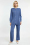 Women's Bottom Top Pearl Button Detailed Crew Neck Long Sleeve Knitwear Cardigan and Pants Set Casual and - 5