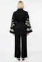 Women's Bottom Top Embroidery Detailed Double-Breasted Knitwear Cardigan and Wide Leg Pants Set Comfortable Elegance Sports - 6