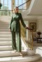 Women's Flowy Aerobin Fabric Lace-Up Shirt and Pants Set Relaxed Fit Casual Chic Combination