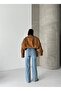 High Waist Light Blue Wide Leg Jeans - 3