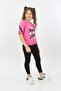 Girl's Printed Crew Neck Short Sleeve T-Shirt - 6