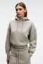 Selene Women's Hooded Kangru Pocket Regular Fit Light Gray Sweatshirt - 2
