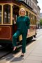 Women's Bottom Top Casual Wear Oversized Mold Off-Shoulder Long Sleeve Knitwear Top Wide Leg Pants Set - 4