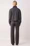 Women's Bottom Top Regular Cut Mock Neck Long Sleeve Half Zipper Top and Comfortable Wide Leg Bottom Set - 6