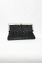 Women's Metal Framed Stone Detailed Chain Evening Dress Clutch Bag - 3