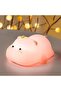 Hippo Night Light - Silicone Dimmable Portable Night Lamp for Kids