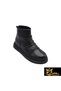 Women's Black Genuine Leather Boots 505320062-1 - 3