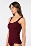 Women's Ribbed Tank Top 3406/Burgundy - 2