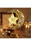 Ramadan Moon Table Lamp - Crescent Moon & Stars Nightlight (Gold) - 4
