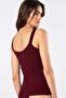 Women's Ribbed Tank Top 3406/Burgundy - 3
