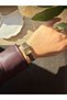 Retro Minimal Metal Cord Vintage Women's Wristwatch Inside Yellow - 3