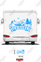 ملصق كارافان منقوش بنمط كامب