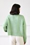 Green Off-Shoulder Alpaca Wool Blend Women's Knitwear Cardigan - 7