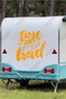 Time to Travel Written on Caravan Sticker Coating