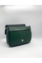 Dark Green Women's Genuine Leather Crossbody Bag, Shoulder Bag, Detachable Strap, Chain Bag - 4