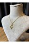 Letter g Lacquer Coated Gold Non-Tarnish Chain Necklace - 2