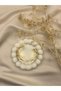 Gold Color Modern Oval Plate Detailed Women's Bracelet – Adjustable Stylish Metal Bracelet - 2