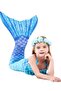 3 PCS The Little Mermaid Tails Costume Set for Girls - Light Blue - 3