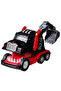 Dinosaur Transforming Car, Robot Truck That Expands When Crashed, Friction Toy Engineering Vehicle, Black Red - 2
