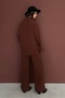 Oversize Comfortable Fit, Long Sleeve Shirt, Wide-Lettered Loose-Fit Pants Aerobin Set - 7
