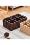 سلال تخزين ROTAROTA Handwoven Rattan Multi-Use Organizer (6 Compartments) - 2