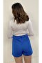 Women's High Waist Button Detailed Scuba Shorts - 8