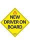 New Driver on Board Vinyl Sticker, Reflective (15x15 cm)
