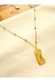 Special Design Steel Necklace with Moon Symbol - Gold - Special - 3