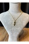 Letter S Lacquer Coated Gold Tarnish-Free Chain Necklace