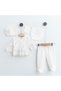 5-Piece Baby Girl Hospital Discharge Set with Cotton Lace Detail - 4