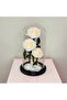 in Glass Dome (White, Large) – Preserved 3 White Roses