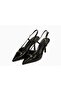 Women’s Glossy Slingback Pointed Toe Heels – 8 cm Mid Heel Elegant Party & Office Shoes - 4