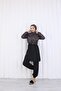 Modern Touch Adjustable Waist Elasticated Water Repellent Fabric 3-Piece Fully Covered Hijab Swimsuit