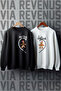 Merry Christmas Cookie New Year's Eve Christmas Printed Crew Neck 3 Thread Ş Fleece-Lined Lover Combination Sweatshirt