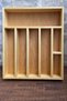 30X35 cm Multi-Compartment Wooden Spoon and Ladle Holder Set - Drawer Organizer - Wooden Organizer - 6