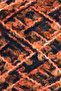 Double Ply Black Angora and Orange Boucle Blend, Designer Knitting Yarn (500 Gr.) - 4