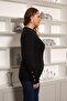 Large Size Knitwear with Drop Sleeves Detail - 4