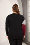 Plus Size Garnished Colorful Sweater - 6