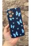 Poco X5 Pro Compatible Blue Butterfly Patterned Silicone Shock-Absorbing Classic Protective Rubber Case 277